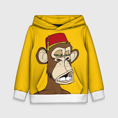 Детская толстовка NFT ape monkey / 3D-Белый – фото 1
