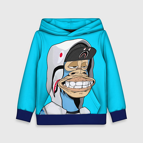 Детская толстовка NFT ape in the hood / 3D-Синий – фото 1