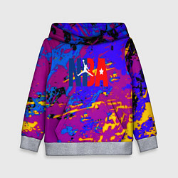 Толстовка-худи детская NBA краски неон, цвет: 3D-меланж