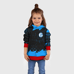 Толстовка-худи детская Schalke 04 fc blue color, цвет: 3D-красный — фото 2