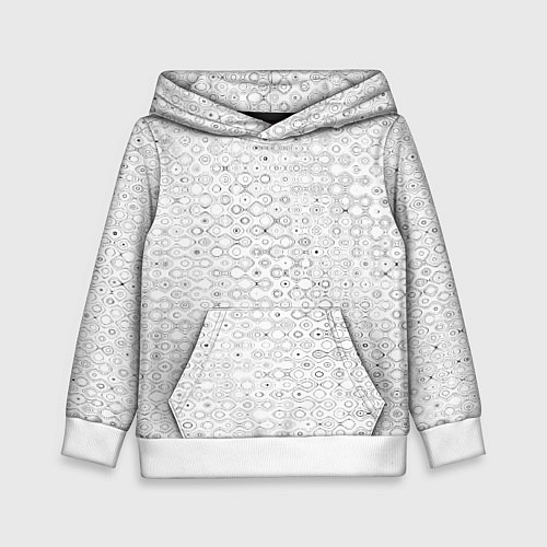 Детская толстовка Белый с абстрактным узором / 3D-Белый – фото 1