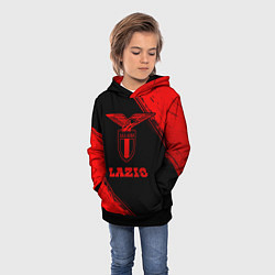 Толстовка-худи детская Lazio - red gradient, цвет: 3D-черный — фото 2