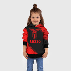 Толстовка-худи детская Lazio - red gradient, цвет: 3D-черный — фото 2