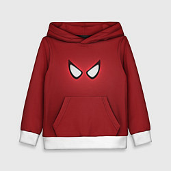 Толстовка-худи детская Человек паук взгляд супергероя, цвет: 3D-белый