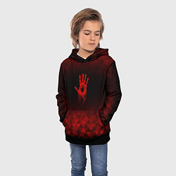 Толстовка-худи детская Death Stranding red poly, цвет: 3D-черный — фото 2