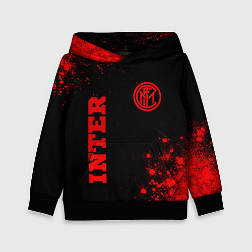 Детская толстовка Inter - red gradient вертикально / 3D-Черный – фото 1