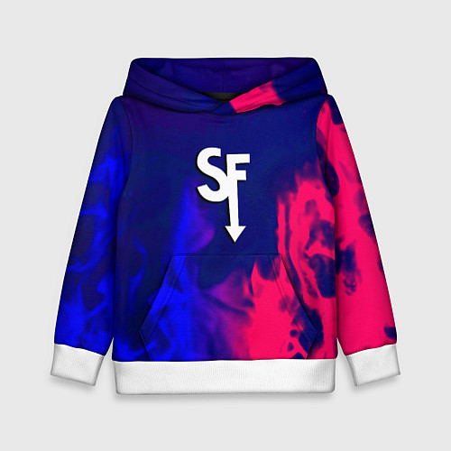 Детская толстовка Sally face neon flame / 3D-Белый – фото 1