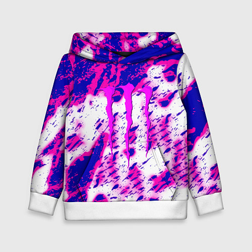 Детская толстовка Monster energy краски гранж / 3D-Белый – фото 1