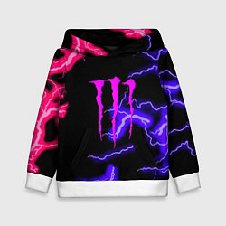 Толстовка-худи детская Monster energy неоновый шторм, цвет: 3D-белый