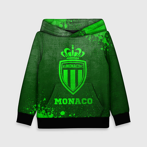 Детская толстовка Monaco - green gradient / 3D-Черный – фото 1