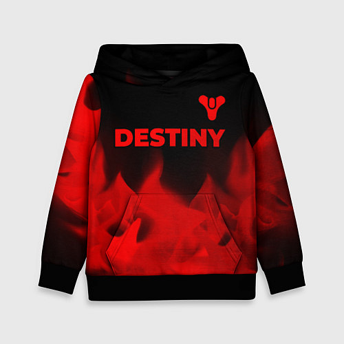 Детская толстовка Destiny - red gradient посередине / 3D-Черный – фото 1