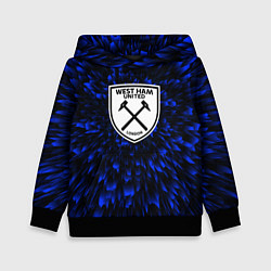 Толстовка-худи детская West Ham blue energy, цвет: 3D-черный
