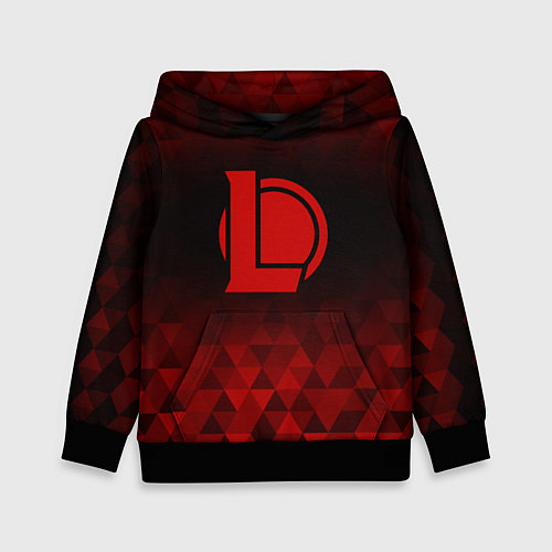 Детская толстовка League of Legends red poly / 3D-Черный – фото 1