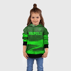 Толстовка-худи детская Napoli - green gradient посередине, цвет: 3D-черный — фото 2