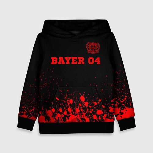 Детская толстовка Bayer 04 - red gradient посередине / 3D-Черный – фото 1