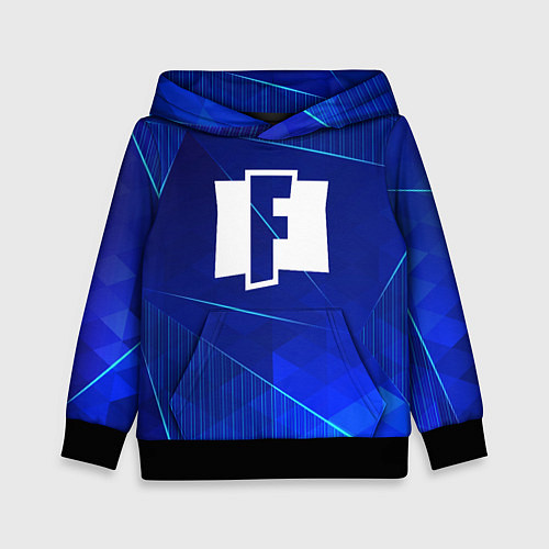 Детская толстовка Fortnite blue poly / 3D-Черный – фото 1