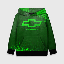 Толстовка-худи детская Chevrolet - green gradient, цвет: 3D-черный