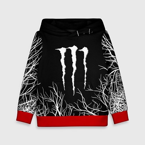 Детская толстовка Monster energy лес / 3D-Красный – фото 1