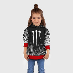 Толстовка-худи детская Monster energy лес, цвет: 3D-красный — фото 2