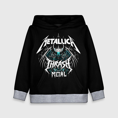 Детская толстовка Metallica group - thrash metal style / 3D-Меланж – фото 1