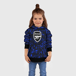 Толстовка-худи детская Arsenal blue energy, цвет: 3D-черный — фото 2