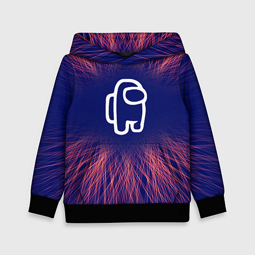 Детская толстовка Among Us red energy / 3D-Черный – фото 1