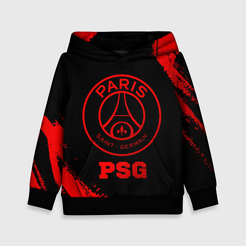Детская толстовка PSG - red gradient / 3D-Черный – фото 1