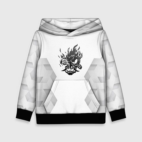 Детская толстовка Cyberpunk 2077 white poly / 3D-Черный – фото 1
