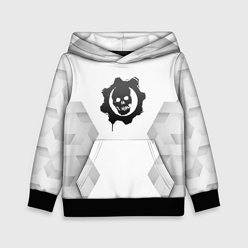 Детская толстовка Gears of War white poly / 3D-Черный – фото 1