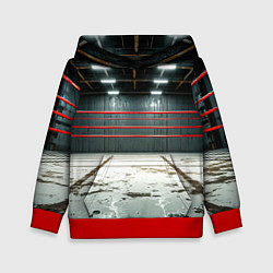 Толстовка-худи детская Красный ринг, цвет: 3D-красный