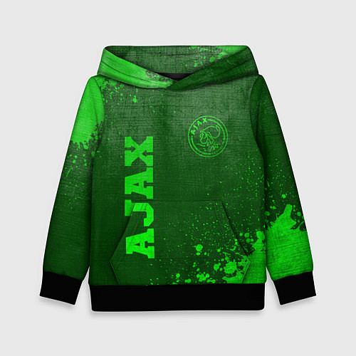 Детская толстовка Ajax - green gradient вертикально / 3D-Черный – фото 1
