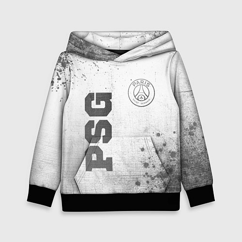 Детская толстовка PSG - white gradient вертикально / 3D-Черный – фото 1