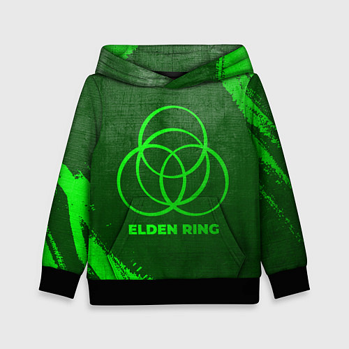 Детская толстовка Elden Ring - green gradient / 3D-Черный – фото 1