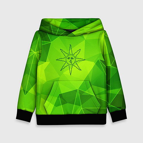 Детская толстовка Dark Souls green poly / 3D-Черный – фото 1