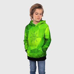 Толстовка-худи детская Dark Souls green poly, цвет: 3D-черный — фото 2