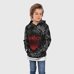 Толстовка-худи детская Агата Кристи рок группа, цвет: 3D-белый — фото 2