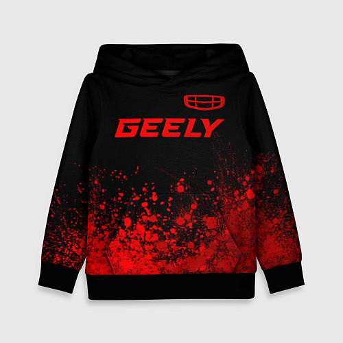 Детская толстовка Geely - red gradient посередине / 3D-Черный – фото 1