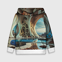 Толстовка-худи детская Современная пещера, цвет: 3D-белый