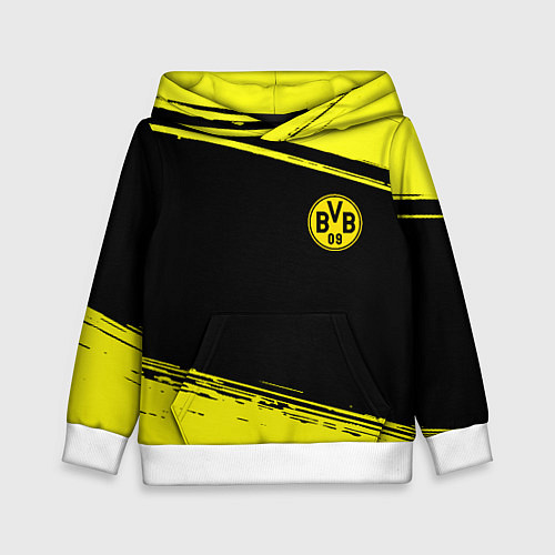 Детская толстовка Borussia жёлтые полосы / 3D-Белый – фото 1
