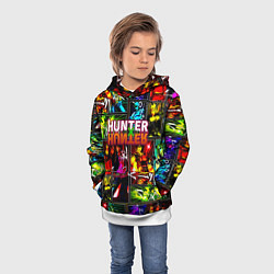 Толстовка-худи детская Hunter x hunter neon anime, цвет: 3D-белый — фото 2