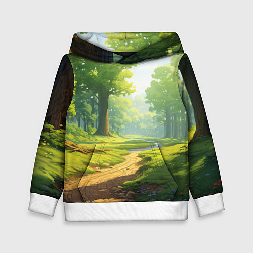 Детская толстовка Fabulous forest / 3D-Белый – фото 1
