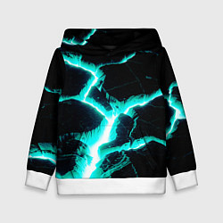 Толстовка-худи детская Color light blue black, цвет: 3D-белый