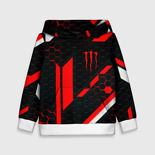 Детская толстовка Monster energy sport geometry / 3D-Белый – фото 1