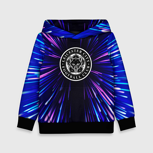 Детская толстовка Leicester City neon energy / 3D-Черный – фото 1