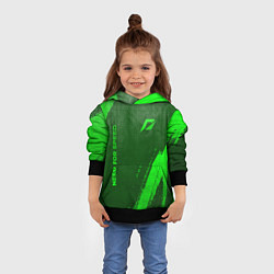Толстовка-худи детская Need for Speed - green gradient вертикально, цвет: 3D-черный — фото 2