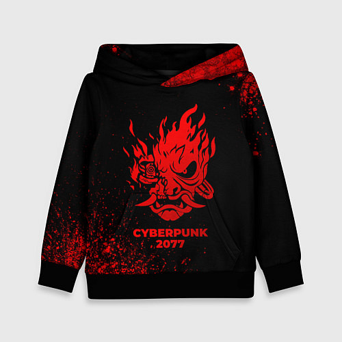 Детская толстовка Cyberpunk 2077 - red gradient / 3D-Черный – фото 1