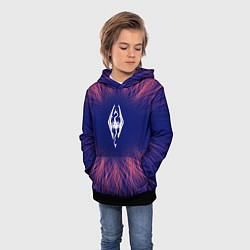 Толстовка-худи детская Skyrim red energy, цвет: 3D-черный — фото 2