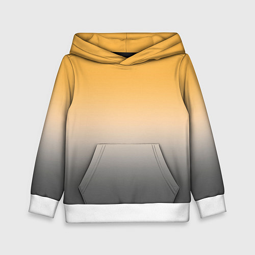Детская толстовка Бледный жёлто-серый градиент / 3D-Белый – фото 1