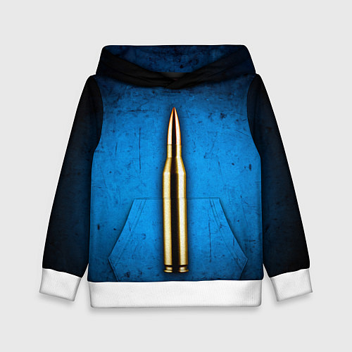 Детская толстовка Патрон на синем / 3D-Белый – фото 1