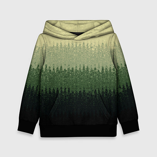 Детская толстовка Зелёный полосами от светлого к тёмному текстурные / 3D-Черный – фото 1